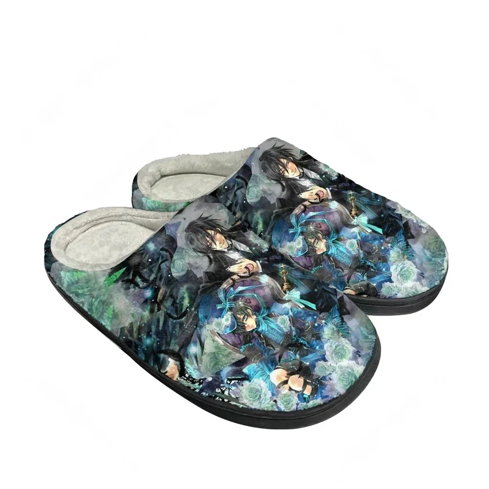 Men Shoes Black - Pantuflas Personalizadas de Algodón con Diseño