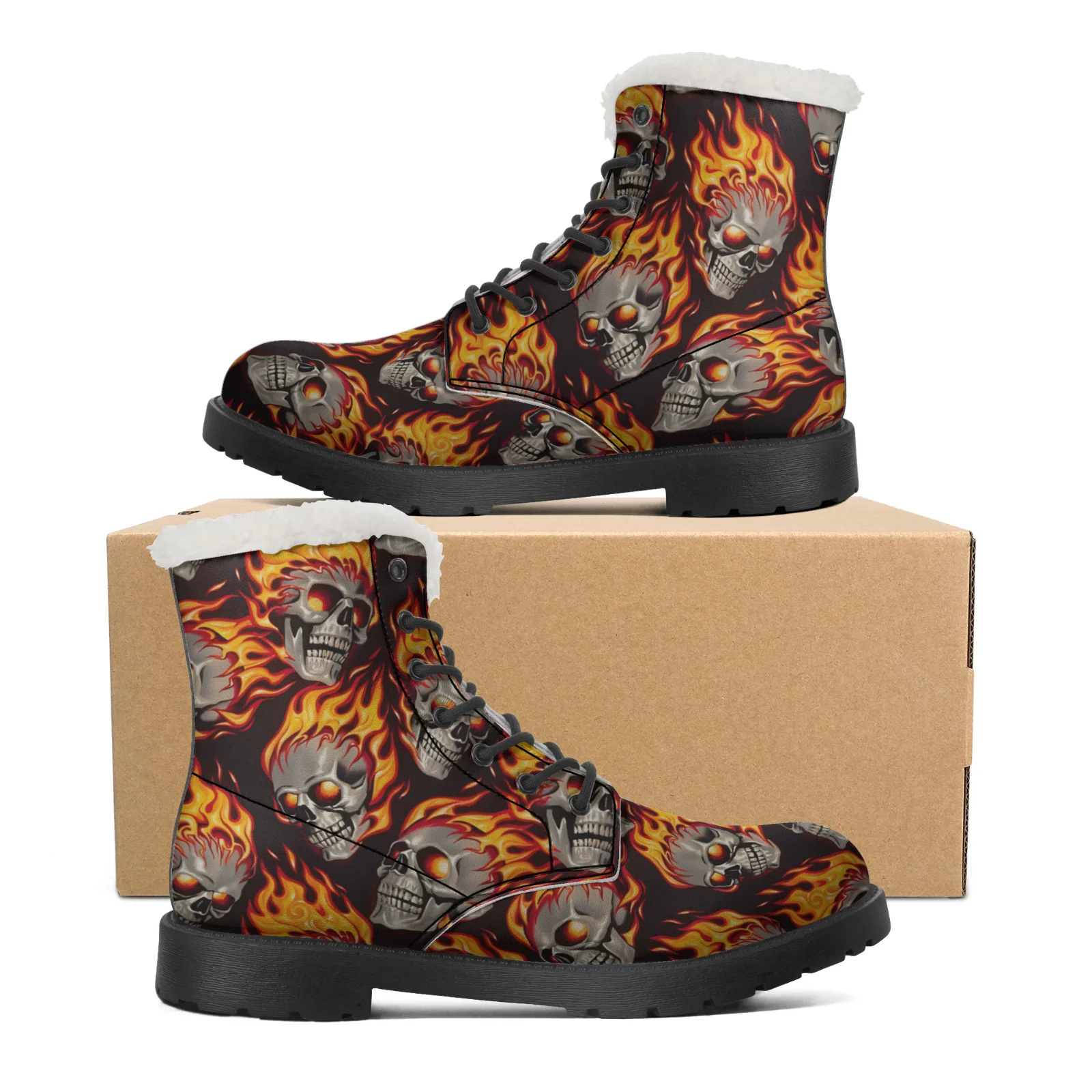 Men Shoes Eu To Us - Botas de nieve con patrones de