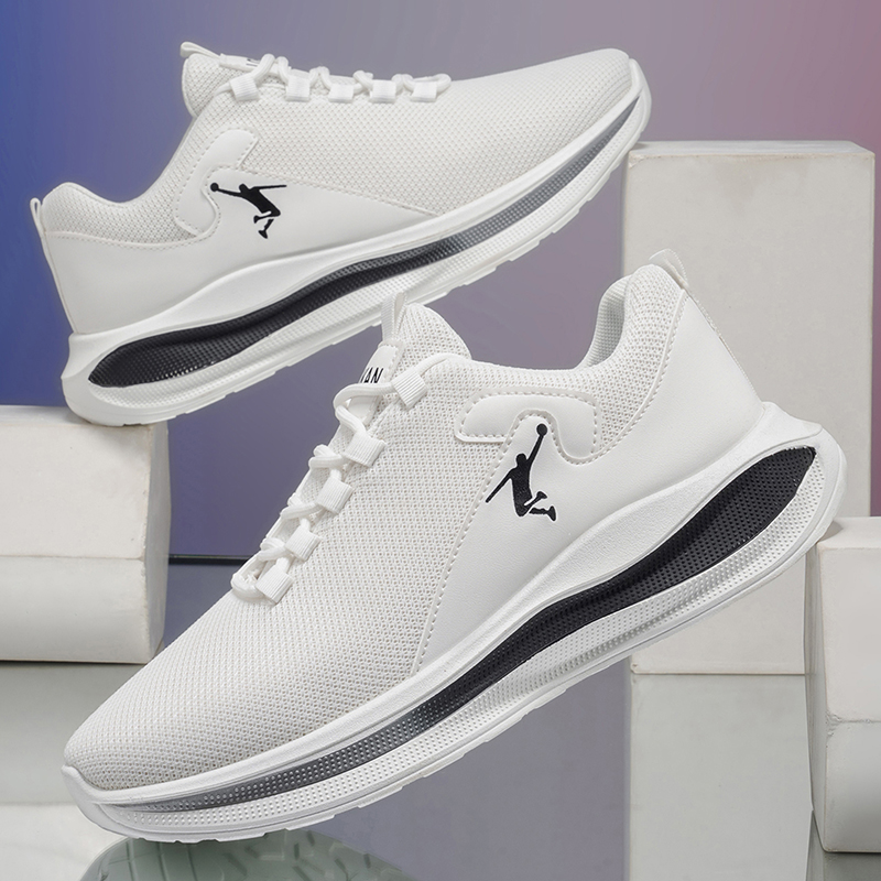Men'S Shoes Black And White - Zapatillas Deportivas para Hombre, Ligeras, con