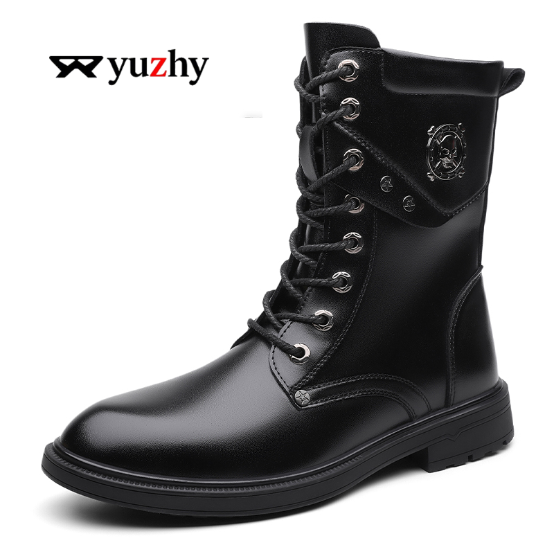 Men'S Shoes Black And White - Botas Unisex de Plataforma con Suela
