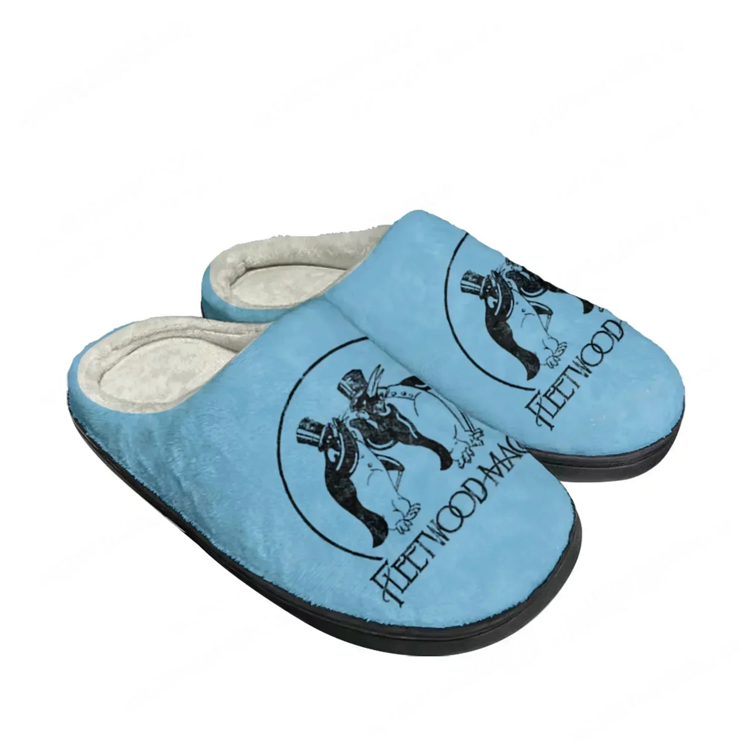 Men Shoes Black - Pantuflas Personalizadas de Algodón con Diseño