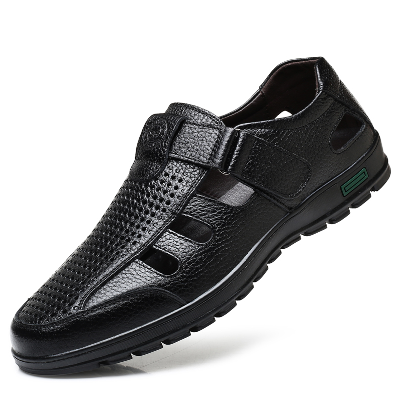 Men Shoes Eu To Us - Sandalias de cuero genuino para hombre,