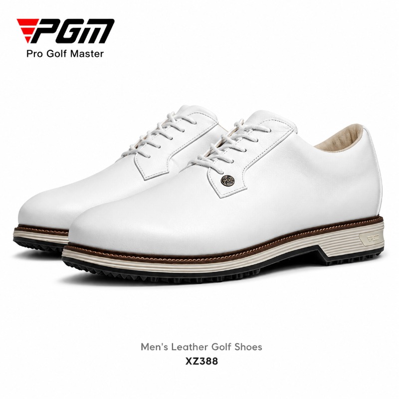 Men Shoes Eu To Us - PGM Zapatos de golf de cuero