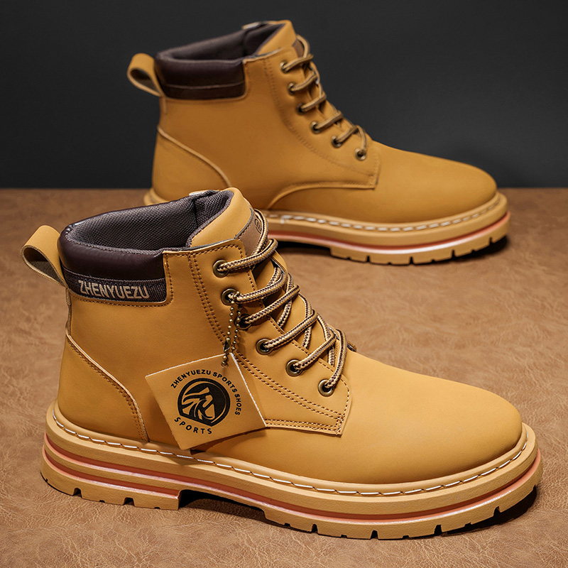 Men'S Shoes Height Increase - Botas Cortas Retro de Otoño e