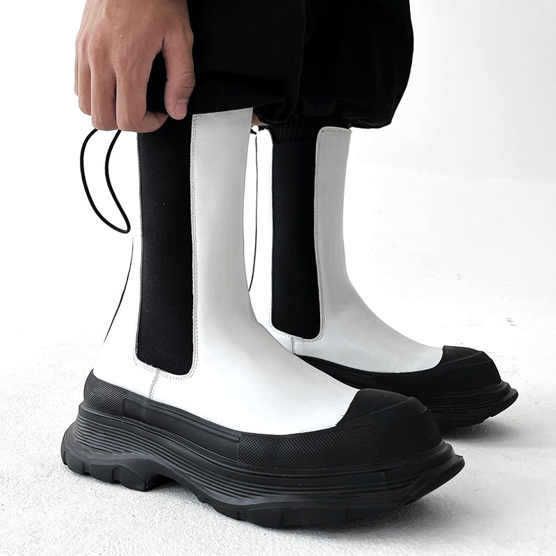 Botas de plataforma para disco - Men'S Shoes Black And White reseña y precio