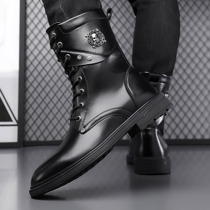 Botas Unisex de Plataforma con - Men'S Shoes Black And White reseña y precio