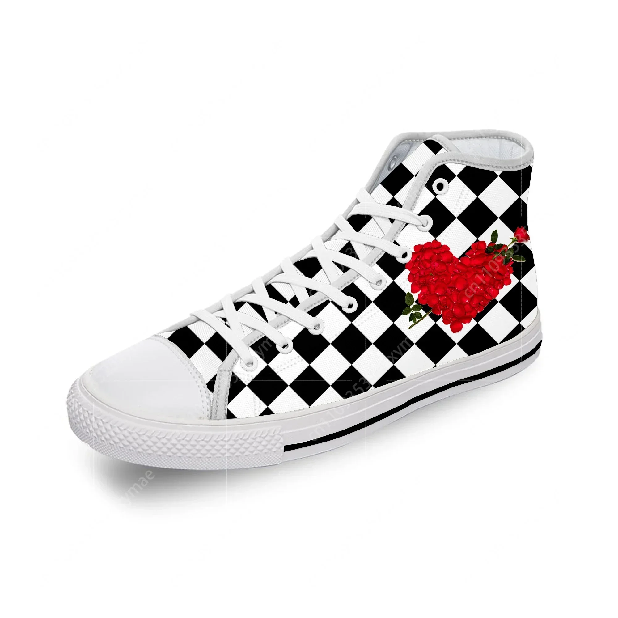Zapatillas de lona de alta cal - Men'S Shoes Black And White reseña y precio
