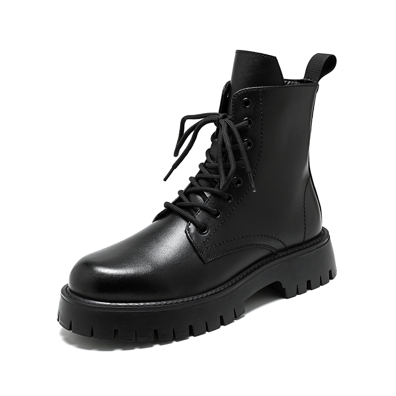 Botas de cuero genuino de lujo - Men'S Shoes Black And White reseña y precio