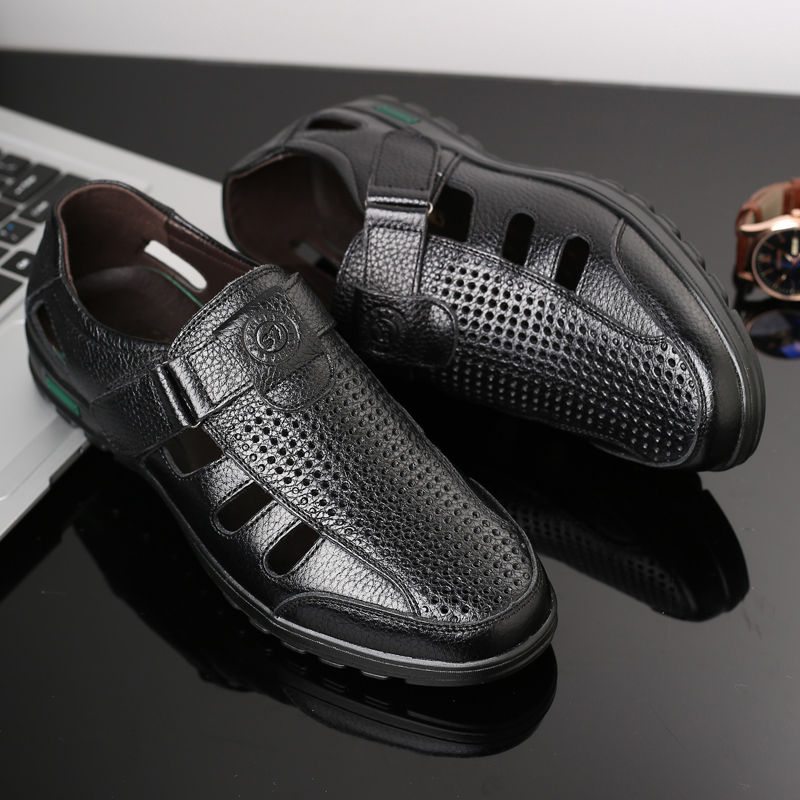 Sandalias de cuero genuino par - Men Shoes Eu To Us reseña y precio